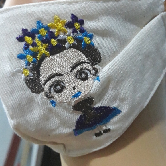 Mexican Embroidered Face Mask - Picture 3 of 4